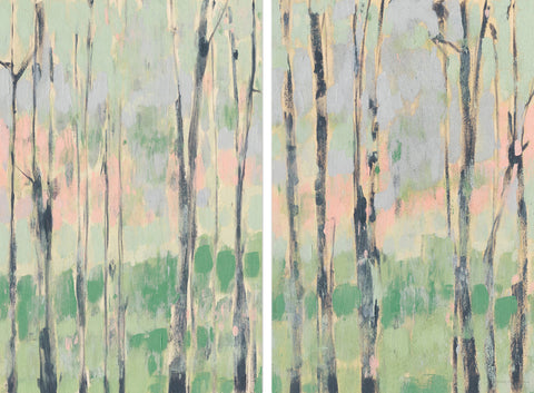 Pastels in the Trees Diptych