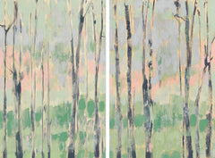 Pastels in the Trees Diptych