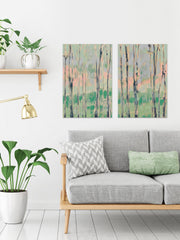 Pastels in the Trees Diptych