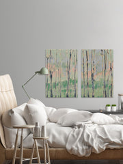 Pastels in the Trees Diptych