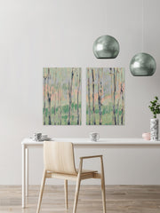 Pastels in the Trees Diptych