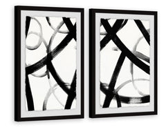 Monochrome Ripple Diptych