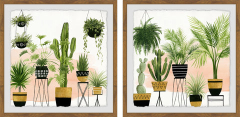 Indoor Oasis Diptych