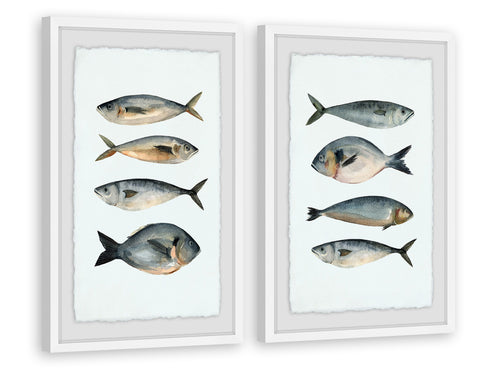 Four Fish Diptych