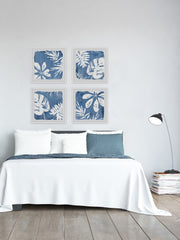 Tropical Indigo Impressions Quadriptych