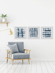 Indigo Study VII Triptych