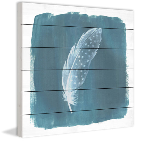 Feathers on Dusty Teal III