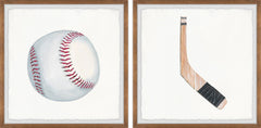 Baseball and Hockey Stick Diptych