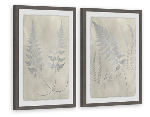 Vintage Fern Study IV Diptych
