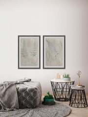 Vintage Fern Study IV Diptych