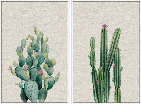 Desert Blooms I Diptych