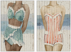 Bygone Bathers II Diptych