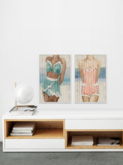 Bygone Bathers II Diptych