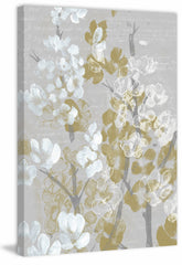 Mustard on Grey Blooms I