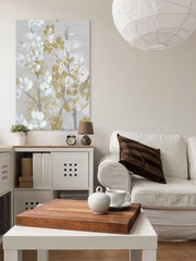 Mustard on Grey Blooms I