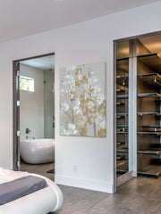 Mustard on Grey Blooms I