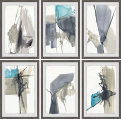 Black Strokes Hexaptych