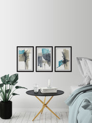 Kinetic Grid X Triptych