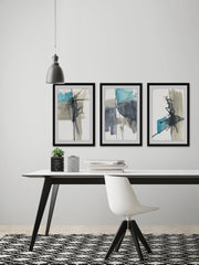 Kinetic Grid X Triptych