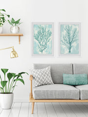 Living Teal III Diptych