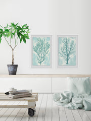 Living Teal III Diptych