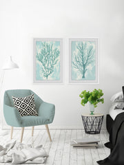 Living Teal III Diptych