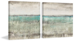 Aqua Horizon III Diptych