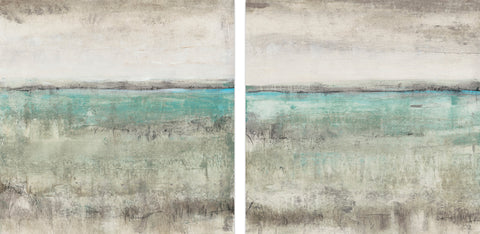 Aqua Horizon III Diptych