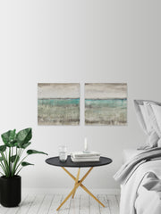 Aqua Horizon III Diptych