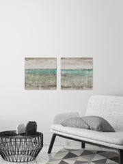 Aqua Horizon III Diptych