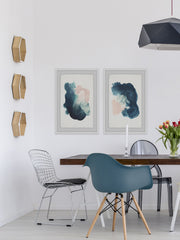 Watercolor Smudge Diptych