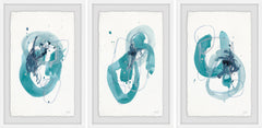 Aqua Orbit VI Triptych