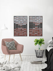 Trio Stripes Diptych