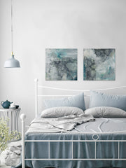 Cloudy Marble Diptych