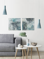 Cloudy Marble Diptych