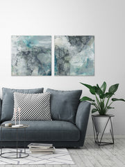 Cloudy Marble Diptych
