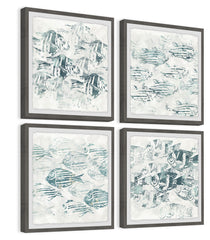 Sealife Batik X Quadriptych