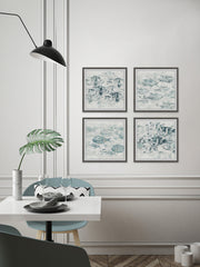 Sealife Batik X Quadriptych