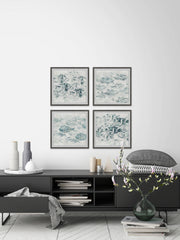 Sealife Batik X Quadriptych