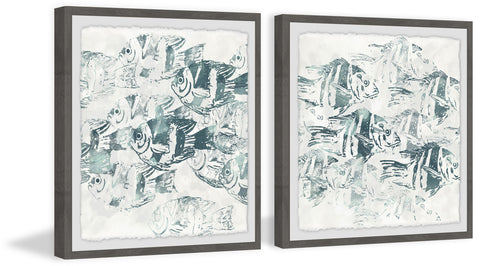 Sealife Batik XI Diptych