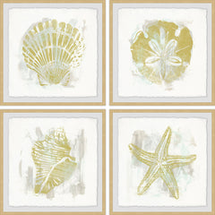Golden Sea Treasures Quadriptych