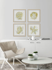 Golden Sea Treasures Quadriptych