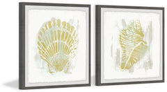 Seaside Blockprints VII Diptych