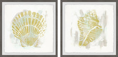 Seaside Blockprints VII Diptych