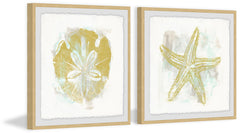 Seaside Blockprints VIII Diptych