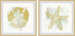 Seaside Blockprints VIII Diptych