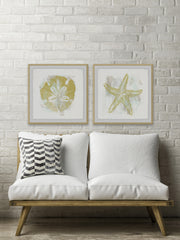 Seaside Blockprints VIII Diptych