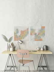 Stitched Pastels III Diptych