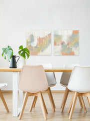 Stitched Pastels III Diptych