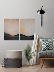 Sunset Mountain Diptych